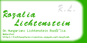 rozalia lichtenstein business card